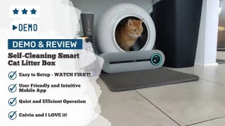 Calvin and I LOVE This BASTRUMI Smart Self-Cleaning Cat Litter Box!