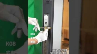 installation  k8 smart door lock 3d face Biometric key Password  Fingerprint