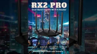 Tenda RX2 Pro, Dual-Band Gigabit Wi-Fi 6 Router for whole-home coverage