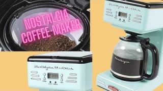 Nostalgia Retro 12 Cup Programmable Coffee Maker With LED Display