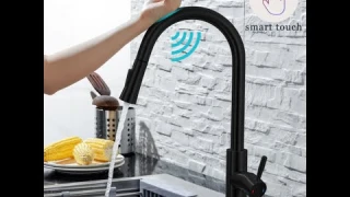 сенсорный смеситель для кухни и режимом душ