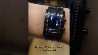 Unique Binary LED Watch: Can you tell the time?