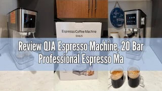 Review QJA Espresso Machine, 20 Bar Professional Espresso Maker, Milk Frother Steam Wand for Latte,