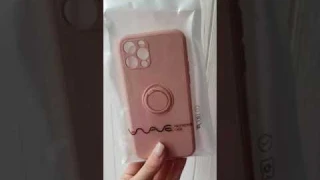 Чехол-накладка с подставкой/держателем WAVE Light Color Ring iPhone 12 Pro pink sand