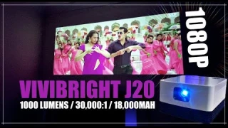 VIVIBRIGHT J20 DLP 1080p LED Video Projector - Android - 18,000mAh - Any Good?