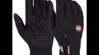 Распаковка зимних теплых перчаток унисекс с сенсорным экраном для велоспорта,лыжного спорта и тд