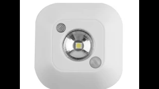 светильник ночник с датчиком движения и освещенности, распаковка и обзор