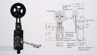 Концевой выключатель с регулируемым роликом 50 мм D4N-912H