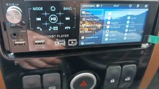 Магнитола 1 din мультимедийная с сенсорным экраном, блютуз usb sd aux радио
