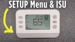 SETUP Menu & ISU Settings | Honeywell X2P - X2S - RTH20B RTH21B RTH22B | PROGRAMMABLE Thermostat