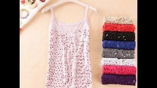 Посылка из Китая №126 с Aliexpress.com - Топ женский серого цвета с блестками