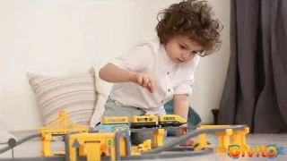 Железная дорога Givito Строительная площадка на батарейках со звуком 92 предмета G201-001.