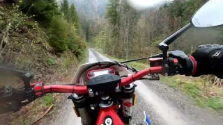Beta Xtrainer 300 SM, nice rainy Forest ride with slippy tires / 4k ☆ 2 Stroke ☆
