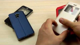 ОБЗОР: Модный Чехол-Книжка для Xiaomi Redmi 4 Standard Edition с Окном и Застежкой "Premium"