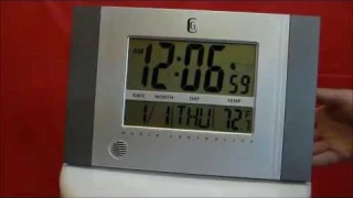 Geneva 4625G LCD Atomic Clock w/ 2.25" Time Display
