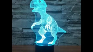 Обзор ночника 3D динозавра