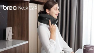 Breo Neck C2-X New sea wave massage head with 360° rotating kneading for a comfortable massage.