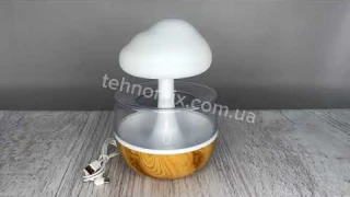 Нічник Гриб з ефектом дощу з підсвіткою Світле Дерево