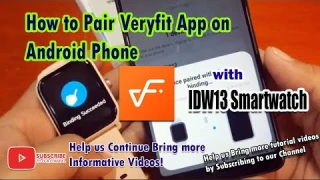 How to Pair Veryfit App on Android Phone with IDW13 Smartwatch