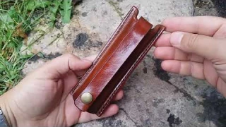 Ключница, чехол для ключей. Натуральная кожа растительного дубления. Полностью ручная работа.