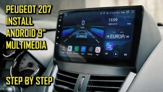 PEUGEOT 207, 207CC INSTALL 9 INCH ANDROID RADIO MULTIMEDIA - FULL TUTORIAL - Carplay, Android Auto