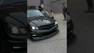 W204 C63 AMG INSANE EXHAUST SOUND AND REVS