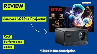 Lisowod L03Pro Projector Review 2025 1080P Smart Portable Mini Projector, WiFi, Bluetooth, 1400 ANSI