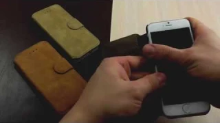 Обзор: Практичный Нубуковый Чехол-Портмоне для iPhone 6 с Функцией Подставки и Магнитной Застежкой