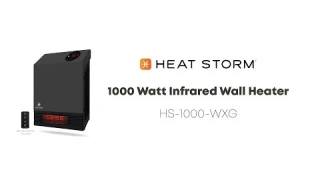 Heat Storm Gray Wall Heater series infrared wall mounted heater (HS-1000-WXG)