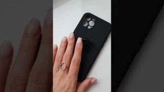 Чехол-накладка с подставкой/держателем с мягкой подкладкой WAVE Light Color Ring iPhone 12 Pro black