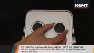 Oscillating Ceramic Fan Heater 1800W - Kent KPE216-201