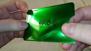 Чехол для банковских карт с RFID-защитой - Распаковка, обзор (с алиэкспресс)