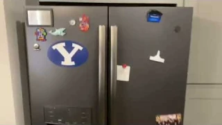 GE GYE22GYNFS French Door Counter Depth Refrigerator with 22 1 cu  ft  Total Capacity Space Saving