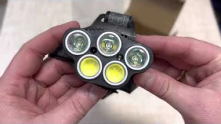 Мощный налобный фонарь с датчиком движения на аккумуляторе SL85-3XPE+2COB (White+Red), ЗУ Type-C