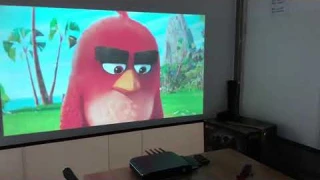 Home Theater LCD-L3  led projector product review by mobile phone