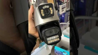 Wi-Fi камера видеонаблюдения с двумя объективами и манатками #камера #видеонаблюдение