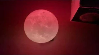 Обзор RGB светильника-ночника Луна с AliExpress/3D Moon LED Lamp from Aliexpress