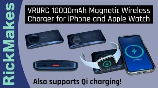 VRURC 10000mAh Magnetic Wireless Charger for iPhone and Apple Watch