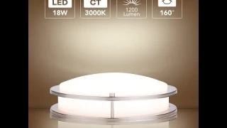 Unboxing & Description - Lineway LED Flush Mount Light Motion Sensor Ceiling Light 18W 12 Inch