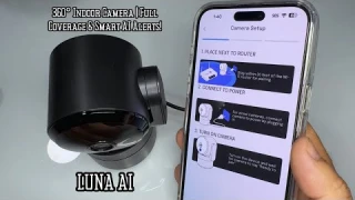 Luna Home Eye 360° Indoor Security Camera | Smart AI, 2-Way Audio, Night Vision & Privacy Mode!
