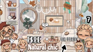 NEW FREE NATURAL CHIC HOUSE MAKER For BIG FAMILY Of 7🍂AVATAR WORLD House Ideas✨ [FALL House Design]