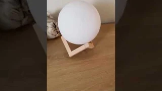 Купить Светильник ночник детский для сна беспроводной 3D шар Луна Moon Lamp светодиодный беспроводно