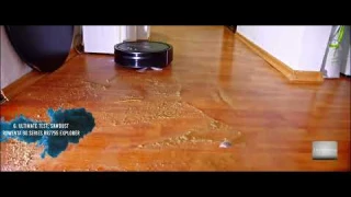 Ultimate Vacuum power test sawdust of Rowenta RR7755WH explorer 80 series Robot cleaner, MOP (PART)