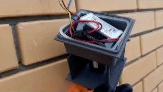 Street lighting. Уличное освещение из Леруа Мерлен. Щиток. Электронное реле времени с батарейкой.