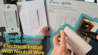 How to Electrical Install KASA Wifi Smart Switch Dimmer - Step by Step Wifi Smart Dimmer Install