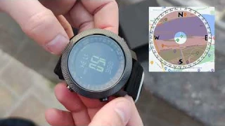 Тактические часы с компасом, North Edge Tactical Edition - обзор и настройка.