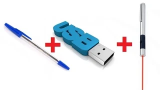 Многофункциональная ручка 3 в 1 (ручка + лазерная указка + флешка)