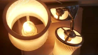 Бра с диммером 2 лампы 2 стеклянных регулируемых плафона на шарнирах 360!