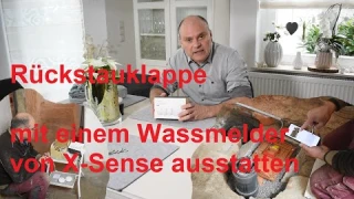 Rückstauklappe mit einem Wassermelder SWS54  von X-Sense ausstatten