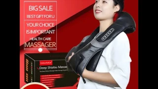 Electric Neck Roller Massager for Back Pain Shiatsu Infrared Lamp Massage Pillow GuaSha Products